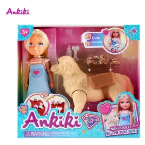 kukla AnKiki so kuche – Mala kukla AnKiki so kuche i tri kuchenca Masen Toys 12,7 sm
