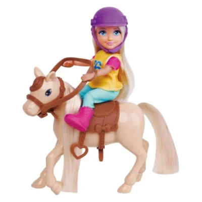 kukla AnKiki so poni – Mala kukla AnKiki so poni i shlem Masen Toys 12,7 sm