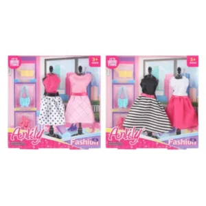 obleka za kukli 29 sm – Obleka za kukli 29 sm Masen Toys – 2 fustani, 2 chanti i chevli