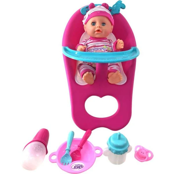 RL bebe so stolche za hranenje – RL bebe so stolche za hranenje, 36 sm, so dve shishinja