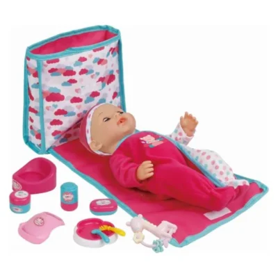 RL set bebe so kolichka – RL set bebe so kolichka, podloga za igra i torba, 36 sm