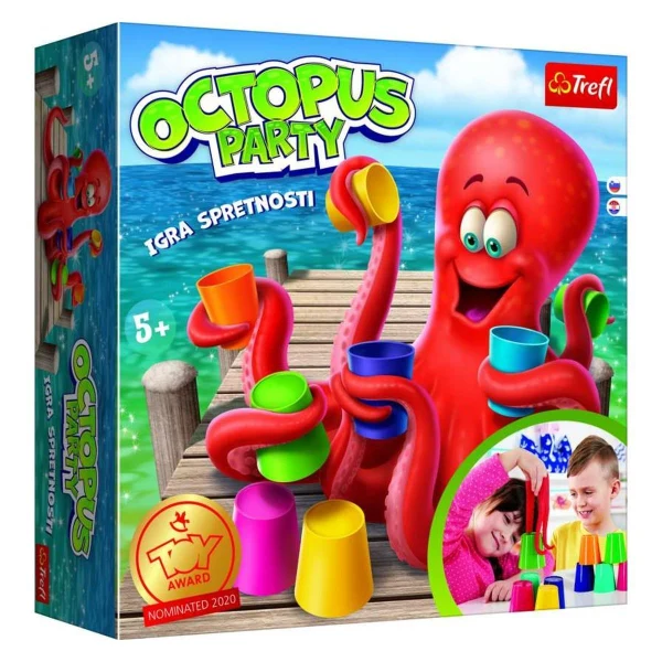igra so chashki – Semejna igra so chashki Trefl Octopus za 1–3 igrachi
