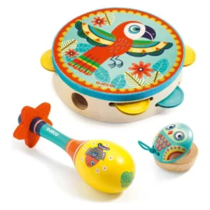 Set muzichki instrumenti Djeco Animambo – dajre, maraki i kastaneti