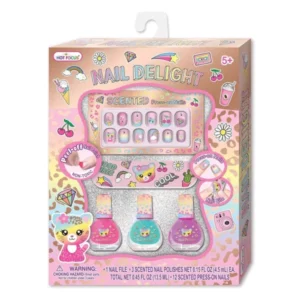 set za nokti leopard – Set za nokti leopard Hot Focus Nail Delight so 3 laka