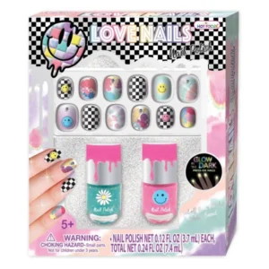 set za nokti so 2 laka – Set za nokti so 2 laka Hot Focus Cool Vibes, 12 nokti