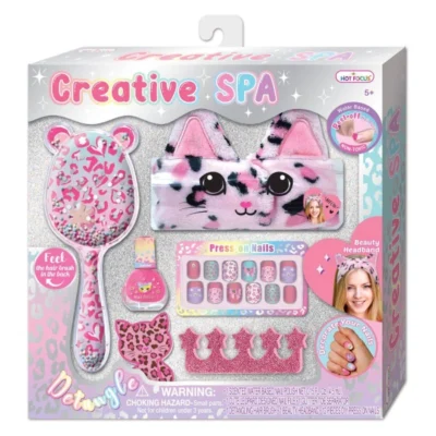 spa set za devojchinja – Spa set za devojchinja Hot Focus leopard so chetka