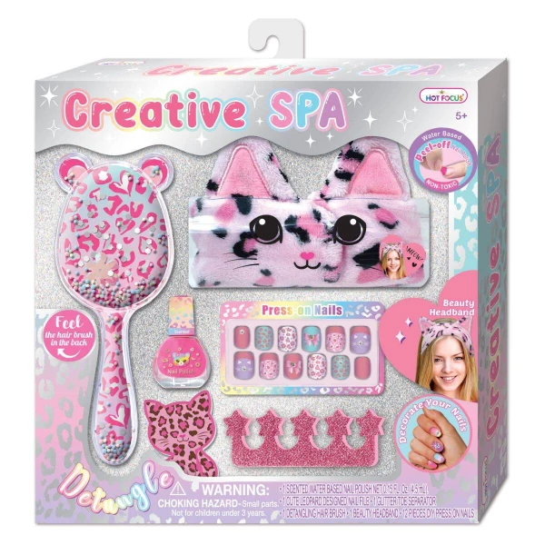 spa set za devojchinja – Spa set za devojchinja Hot Focus leopard so chetka