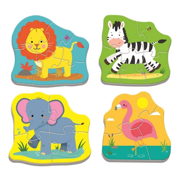 Trefl Baby Puzzle – четири сложувалки со животни – приказ 2