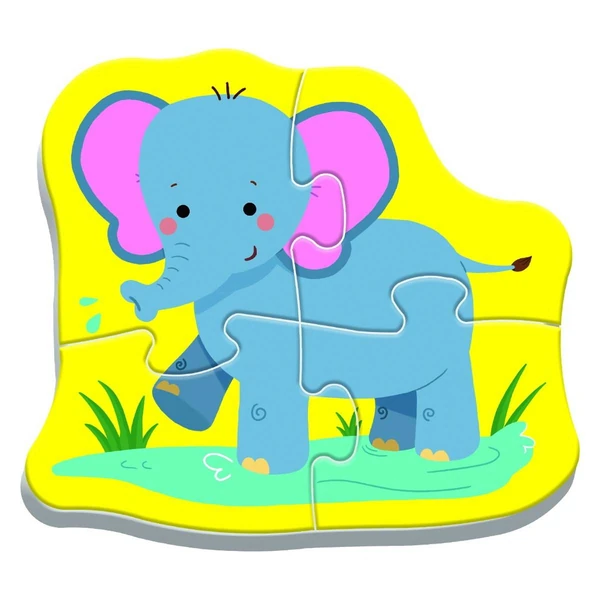 Trefl Baby Puzzle – четири сложувалки со животни – приказ 5