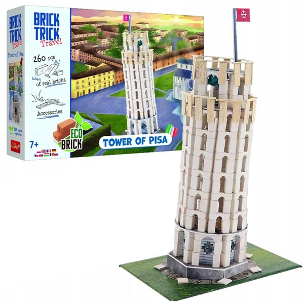 Градежни комплети Trefl Brick Trick Travel – познати градби – Brick Trick – Кулата во Пиза