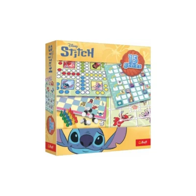 Комплет Trefl со 15 друштвени игри – избор на мотив – 15 игри – Lilo и Stitch