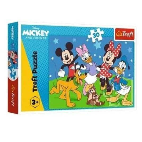 Детски сложувалки Trefl со 30 делови – повеќе мотиви – Mickey и дружината во природа