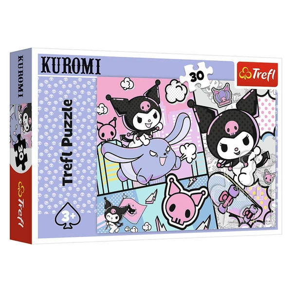 Детски сложувалки Trefl со 30 делови – повеќе мотиви – Забава со Kuromi и My Melody
