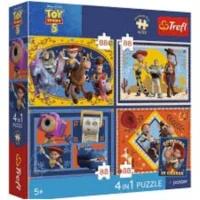 Сложувалки Trefl Toy Story 5 – 4 × 88 делови со постер