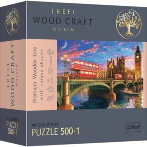 Дрвени сложувалки Trefl Wood Craft Origin, 500+1 – Wood Craft – Биг Бен во Лондон