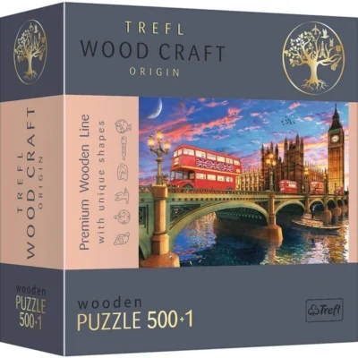 Дрвени сложувалки Trefl Wood Craft Origin, 500+1 – Wood Craft – Биг Бен во Лондон
