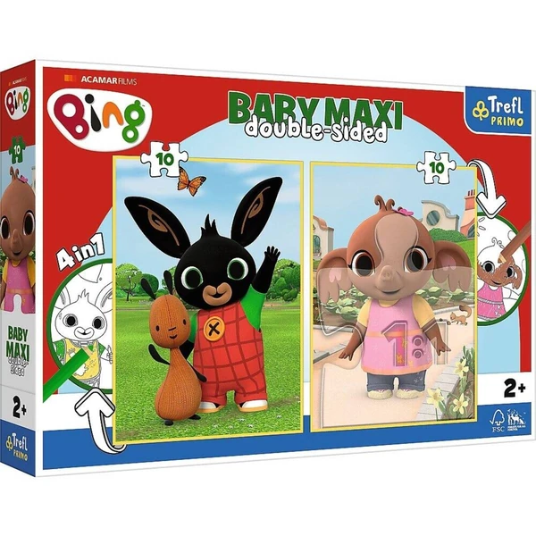 Trefl Bing Baby Maxi – двострани сложувалки 2 × 10 делови