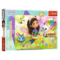 Сложувалки Trefl Glitter со 100 делови – Glitter – шарената Gabby со мачките
