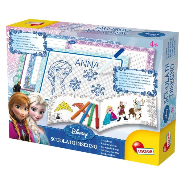 uchilishte za crtanje Frozen – Uchilishte za crtanje Lisciani Frozen so tabli i flomasteri