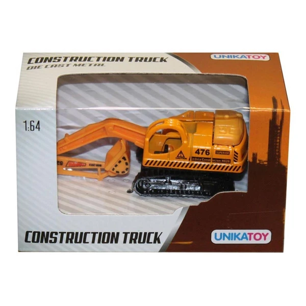 Градежни минивозила Unikatoy Construction Truck, 1:64 – Багер со гасеници