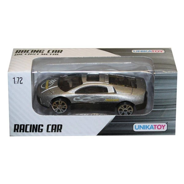 Мини автомобили Unikatoy Racing Car, 1:72, модел 25019 – Сребрено купе