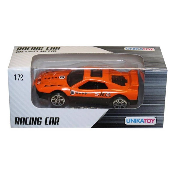 Мини автомобили Unikatoy Racing Car, 1:72, модел 25019 – Портокалово тркачко купе