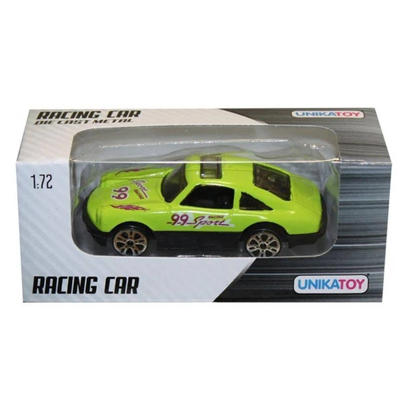Мини автомобили Unikatoy Racing Car, 1:72, модел 25019 – Светлозелено тркачко купе