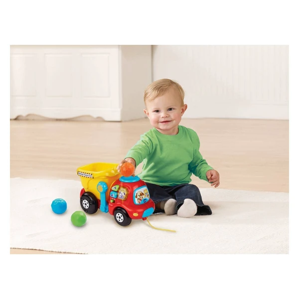 Камион VTech со три топчиња, музика и врвка за влечење – дополнителен приказ 3